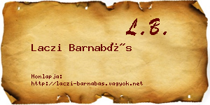 Laczi Barnabás névjegykártya