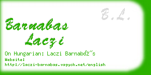 barnabas laczi business card